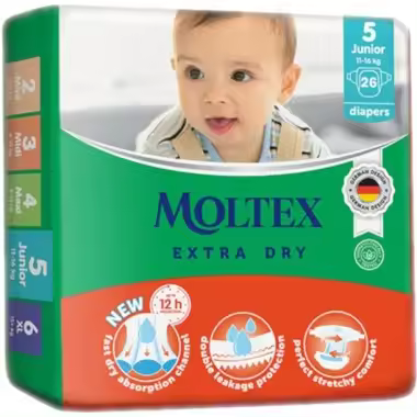 Pañales Talla 5 Extra Dry 26 uds. Moltex Moltex - 1