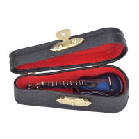 Guitarra De Madera Miniatura 10cm Adorno Musical Para Decoración De Escritorio Estudio Oficina Casa Estilo Moderno - details 3