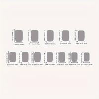 Set De Uñas Postizas Cortas Cuadradas Blancas Full Cover 24Pcs Con Archivo De Uñas Y Pegamento Para Mujer Y Niña Regalo Ideal - details 2
