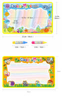 Coolplay Alfombra De Dibujo Con Tema Animal Arcoíris Y 2 Bolígrafos Matriz De Agua Regalo De Navidad Para Niños Libro De Colores - details 11