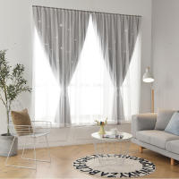 Cortinas De Blackout Con Patrón De Estrellas Para Niños Decoración De Habitación Y Sala Modernas 100% Poliéster Cortina Individual - details 15