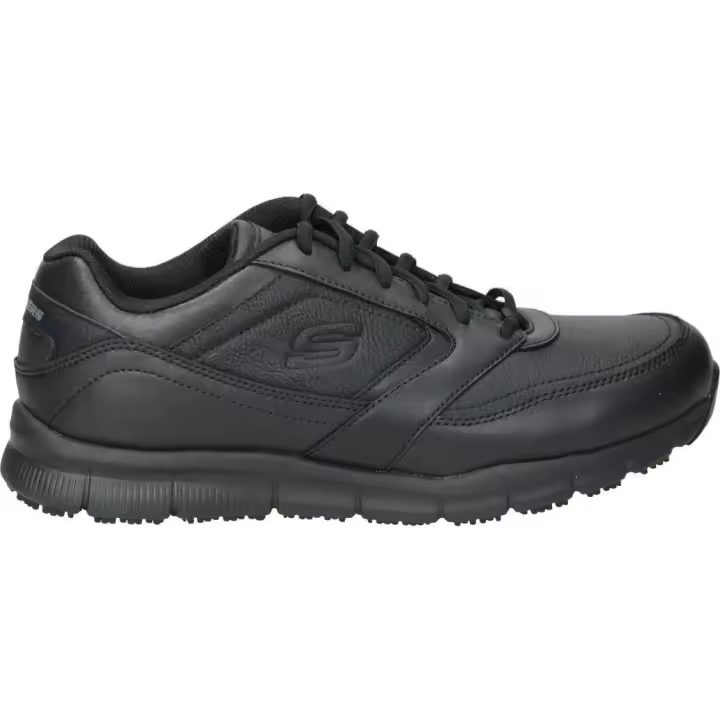 SKECHERS | Zapato de Trabajo Skechers Nampa para Hombre – Zapato en Color Negro – Zapatilla con Cierre de Cordones – Para Trabajar – Cómodas – Ligeras – Modelo 77156EC-BLK - 1