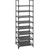 ZAPATERO ORGANIZADOR DE ZAPATOS 8 BALDAS ESTANTERIA PARA ZAPATOS ESTRUCTURA DE METAL CAPACIDAD DE 16 A 20 PARES COLOR NEGRO - details 0