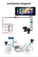 Monitor Portátil Para Motocicleta 7 Pulgadas Con DVR Navegación GPS Wireless CarPlay Android Auto Airplay Pantalla Moto Carplay IPX 7 Resistente Al Agua - details 14