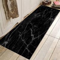 Multi Sponge Floor Carpet Runner Rug Digital Printing Washable Hallway Black Stone - details 0