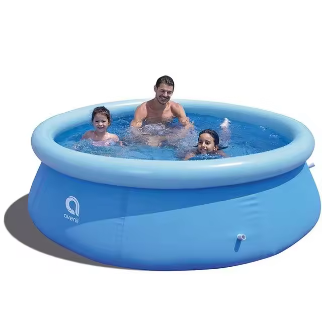 Jilong Piscina Hinchable Jiliong 240 X 63 Cm 2.100 L - Avenli - Liner Tricapa - Desagüe con Conexión a Manguera - 1