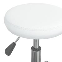 vidaXL Silla de comedor de cuero sintético blanco - details 4