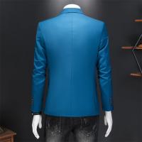 Chaleco De Novio Casual Para Hombre Marca Alta Color Sólido Diseño De Negocios Blazer De Boda Top De Traje Chaqueta De Moda - details 17