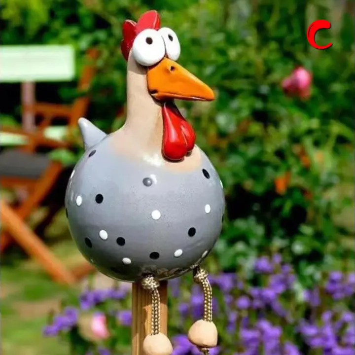 Decoración De Jardín De Resina En Forma De Pollo Divertido Estatua De Hen Y Gallina Para Casa Patio Jardín Decoraciones Rurales - 1