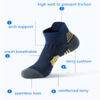 5Pares De Calcetines De Pies Para Hombre Nuevos Primavera Ankle Tejidos Gruesos Deporte Al Aire Libre Fitness Transpirables Secado Rápido Resistente Al Desgaste Cortos Para Correr - details 1