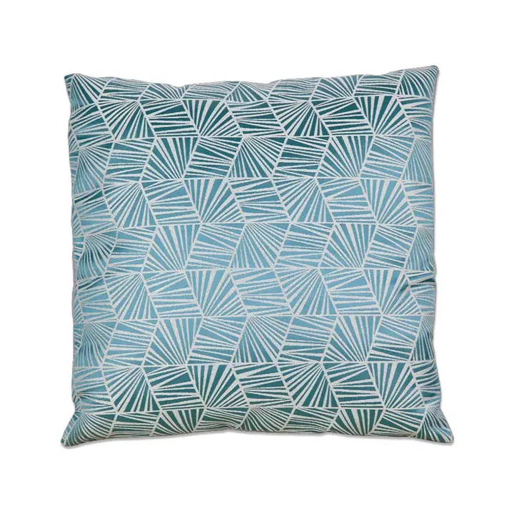 Cojín Geométrico Azul y Beige de 43x43 Cm de Poliéster 380g - Presume de Casa - 1