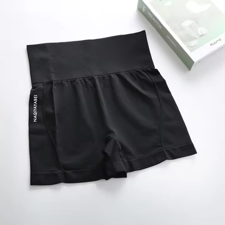 Shorts Deportivos De Cintura Alta Para Mujer Shaping Y Contracción Abdominal Ropa De Gimnasio Yoga Ciclismo Leggings De Fitness - 1