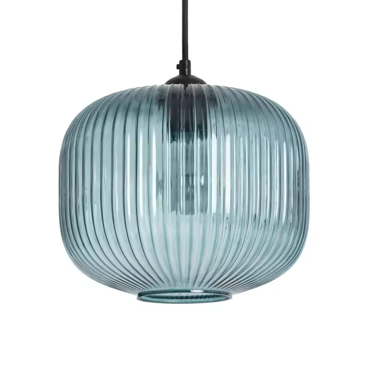 Ledkia Lámpara Colgante Cristal Azul Modra de Alta Calidad - 1