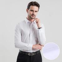 Camisa De Encaje 100% Algodón Para Hombre Con Manga Larga Estilo Formal Talla Grande Colores Blanco Azul Uso Diario Oficina Negocios - details 2