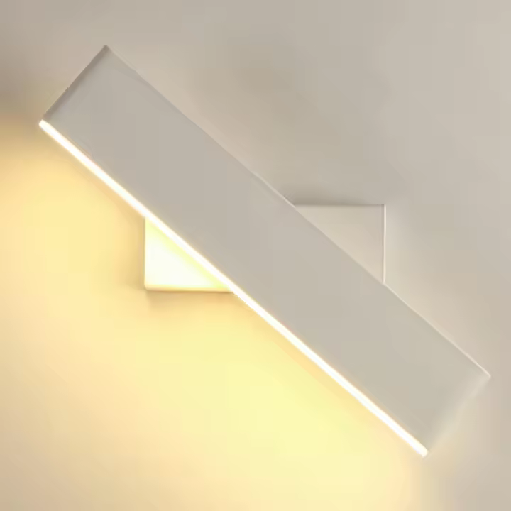 Luz de pared LED Luz de pared interior giratoria de 360 ° 6W Blanco cálido Base negra Lámpara de noche de 220 V Aplicar a dormitorio Sala de estar Pasillo Escalera Hotel Baño Luz de pared LED - 1