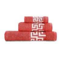Multishop Juego de Toallas de Baño 3 Piezas. Calidad Rizo Algodon Egipcio 500 gr. Tamaños de Toallas de baño Tocador Lavabo y Ducha Sabana. Toallas baño Grandes. Cenefa Dibujo Cesar. - details 1