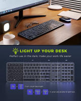 Teclado Y Ratón Inalámbricos Con Iluminación Backlit 2.4G USB Silencioso Teclado Y Ratón Recargable Set De Teclado Y Ratón Slim De Tamaño Completo - details 7