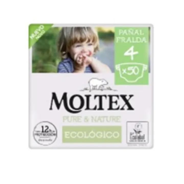 PAÑAL MOLTEX PURE & NATURE TALLA 4 (9-15KG) 50 UDS - 1