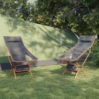 vidaXL Sillas de camping plegables 2 uds tela Oxford y aluminio Color Negro y rojo,  Negro y naranja, y mas - details 1