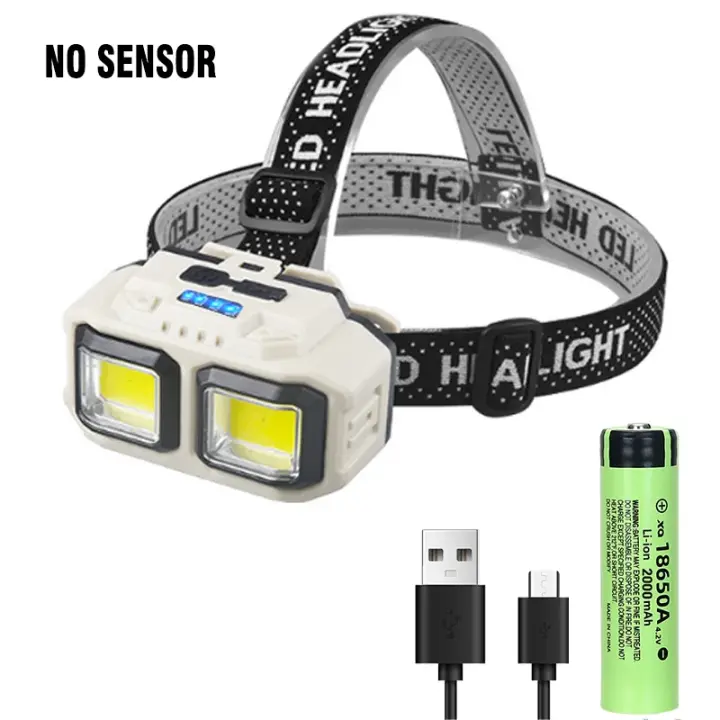 Linterna Frontal LED Potente Recargable USB Impermeable Para Camping Pesca Mineria Con Lente De 180° Y Modos De Iluminación Variable - 1