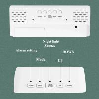 Reloj De Pared LED De Colores Electrónico Digital Ajustable En Brillo Con Alarma Reloj De Moda Cuadrado Material Plástico - details 2
