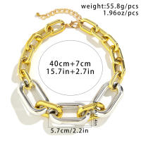 Cuello Alto De Acrylic Big Chain Para Mujer Y Hombre Joyería Grunge Estilo Steampunk Moda Exagerada Cadena Ganchillo Grueso - details 0