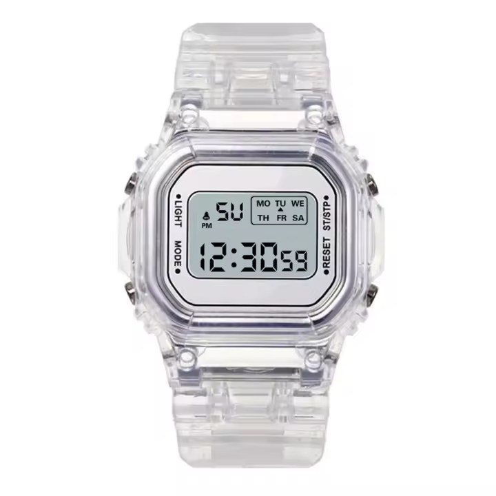 Reloj De Pulsera Digital LED Para Mujeres Deportivo Al Aire Libre Multifuncional Cuadrado Pequeño Con Display Digital - 1