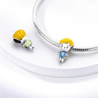 Encantos De Pareja De Niño Y Niña Platinados Con Circonia Para Pulsera O Collar Joyería Para Mujer Pendiente Clásico De Moda Vintage Romántico - details 131