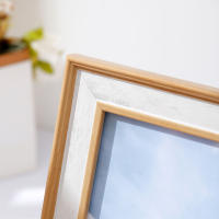 Marco De Fotos Plástico En Color Marrón Y Blanco Para Decoración De La Mesa Estilo Moderno Sin Marco De Imagen Incluido - details 2