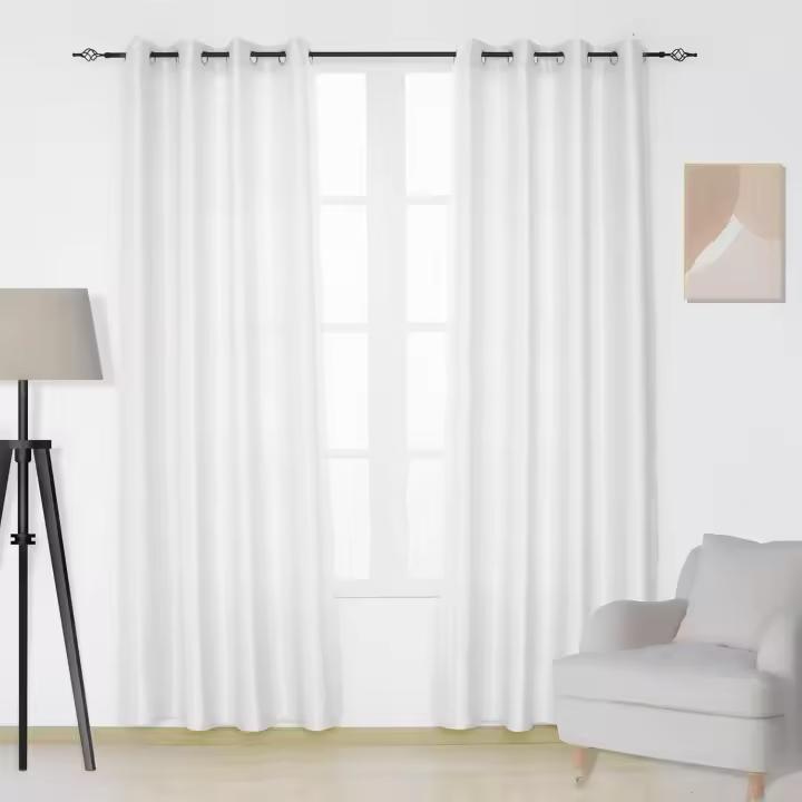 Shoppe house - Cortina para Salón Dormitorio de 140 x 260 cm - Cortina con diseño Gran Muralla Acabado con Brillo - Cortina con Ojales - 1