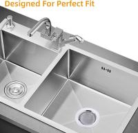 2 Piezas Filter Fregadero de Cocina Tapón Maple Inoxidiable Colador para Tocador Baño Filtra Residuos y Evitar El Bloqueo (11,5 cm) - details 0