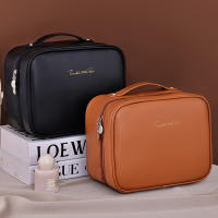 Bolso De Maquillaje Para Mujer Organizador De Viaje Impermeable De PU Cuero Con Compartment Multiuso Cierre De Cremallera - details 8