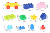 Juego De Bloques De Construcción Grande 140PCS Para Niños Creativo Set De Bloques Coloridos Básicos De Plástico ABS Para Juguete DIY De Navidad - details 13