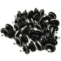 Juego De Clips De Nylon Resistente Al Desgaste Para Panel De Puerta Negra 20X Para Volkswagen Golf Passat Bus T5 Taureg - details 10