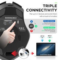 Ratón Inalámbrico Recargable Bluetooth 2.4G INPHIC Para Oficina Silencioso Compatible Con PC Laptop Tablet Y Smartphone Universal - details 6