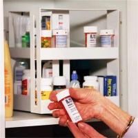 Estante Giratorio De 2 Niveles Para Especias Organizador Creativo Para Cocina Y Baño Metálico Multi-Funcional Para El Hogar - details 2