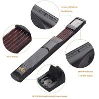 Herramienta De Práctica De Acordes De Guitarra Portátil Con Cabeza De Guitarra Y Chart De Acordes Rotatorio Para Principiantes - details 1
