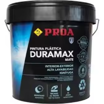 DURAMAX pintura plastica - Antimoho - Interior/exterior - Alta lavavilidad - Ignifuga. Marca Proa - 1