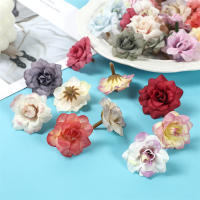 10/20Pcs Flores Artificiales De Seda Rosa 4CM Para Decoración De Hogar Bodas DIY Guirnalda De Navidad Accesorios De Regalo - details 8