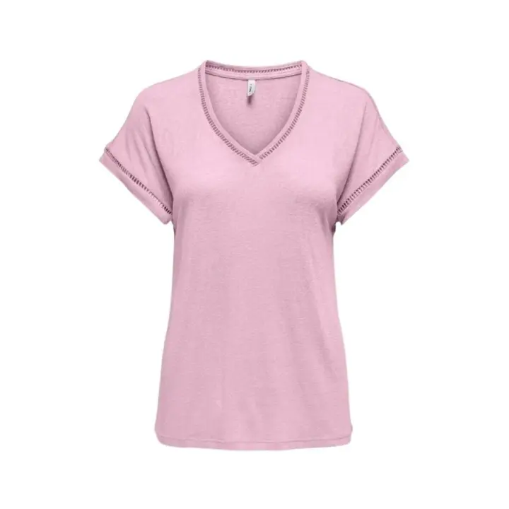 ONLPENNY S/S V-NECK TOP CS JRSRoseate Spoonbill - 1