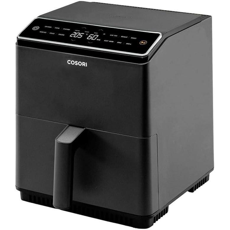 Cosori Dual Blaze Freidora de Aire Wifi 6,4 L, Air Fryer con Doble Resistencia - Color Gris, Producto Europeo con Garantía Oficial.