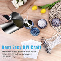 Kit Completo De Fabricación De Velas 1.3L Con Jarra De Acero Inoxidable Palillos Etiquetas Y Soportes Para DIY Manualidades Y Regalos - details 5