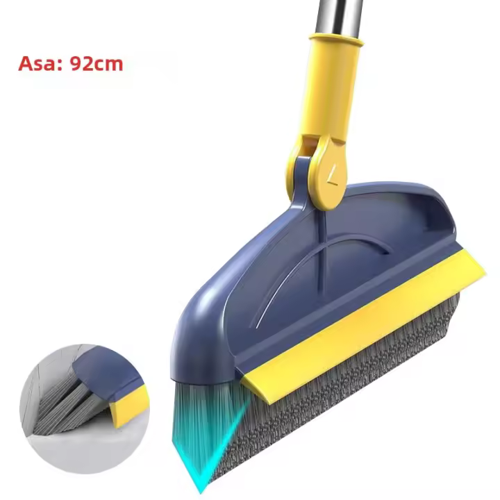 Cepillo De Limpieza 2 En 1 Con Mango Largo Limpiador De Esquina Para Pisos Y Azulejos Herramientas De Limpieza Doméstica Removible Y Eco-amigable - 1