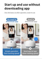 Soporte De Teléfono Inteligente Con Gimbal De Seguimiento Facial Selfie Stick 360 Grados Doble Eje Rotación Completa Soporte Para Objectos - details 3