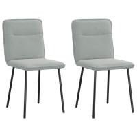 vidaXL Sillas de comedor 2 unidades terciopelo en color Gris oscuro/Verde claro/Azul y más | cómodas modernas ergonómicas para comedor cocina salón hogar - details 5