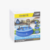 Piscina Desmontable de 300x76 cm - 3618Litros 80% Color Azul - Avenli - details 2