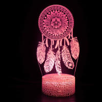 Lámpara De Noche LED 3D Soñador Con Control Remoto 16 Colores Cambiando Regalo Para Niñas Decoración De Habitación Luz De Mesa Al Lado Cama - details 3