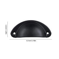 Manijas De Gabinete Retro Semi-Circulares Hojalata De Hierro Para 12 Cajas Y Cajones Accesorios De Madera Para Hogar - details 0