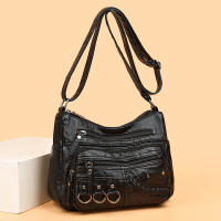 Bolso De Hombro Y Cruzado De Cuero PU Vintage Para Mujer De Alta Calidad Con Multípodos Diseño De Lujo Bolso De Mujer - details 7