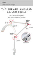 Lámpara De Luna Media LED Iluminación Para Pestañas Luz De Anillo Semi-permanente Para Belleza Mesa Pinza Cradle Maquillaje Tatuaje Salon De Uñas Extensiones - details 7